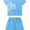"Graffiti" Short Set Babyblue