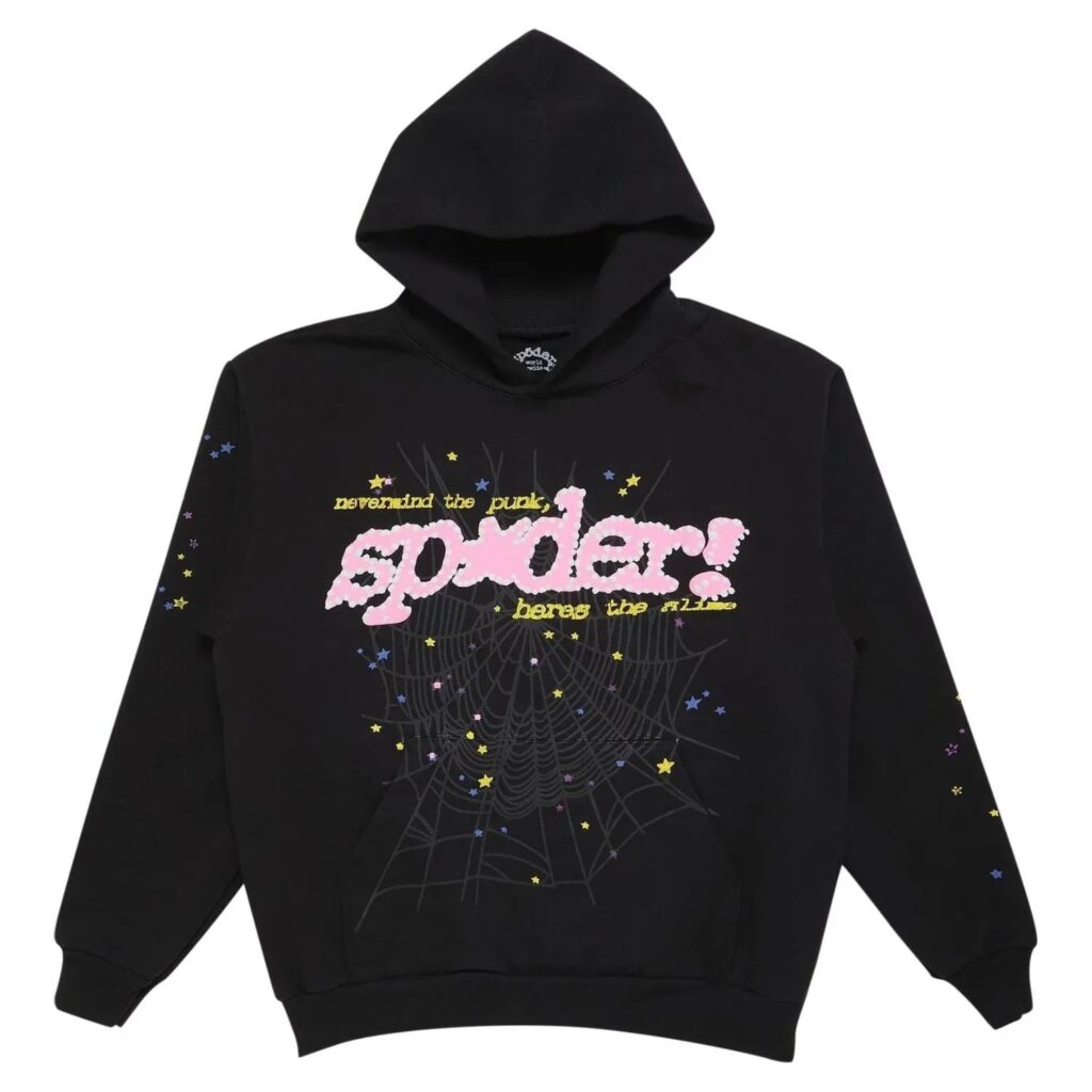 "Sp5der" Hoodie Black/Pink – Ansicht 1
