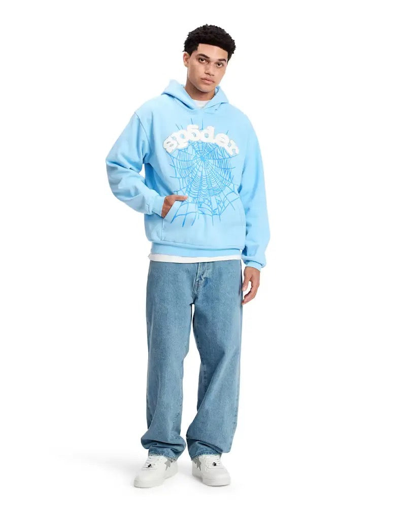 "Sp5der" Hoodie Babyblue – Ansicht 2