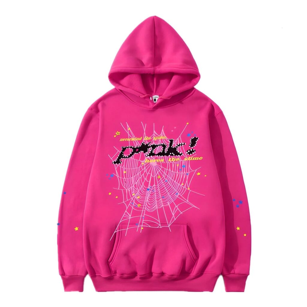 "Sp5der" Hoodie Pink – Ansicht 1