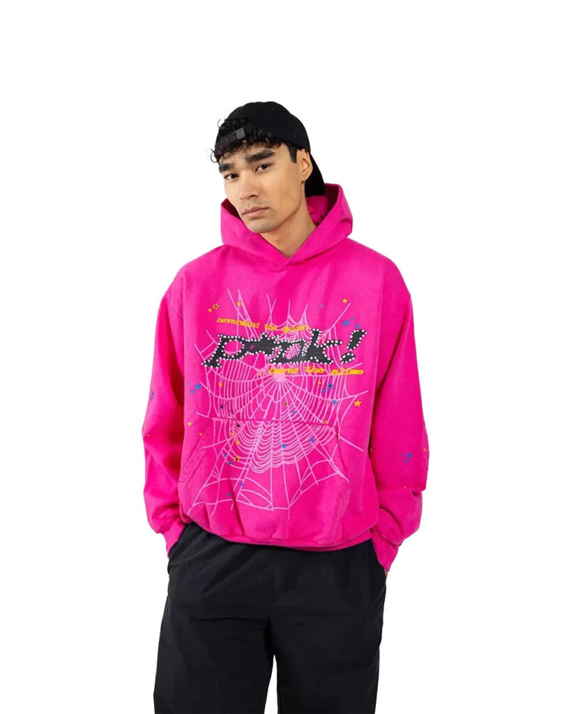 "Sp5der" Hoodie Pink – Ansicht 2