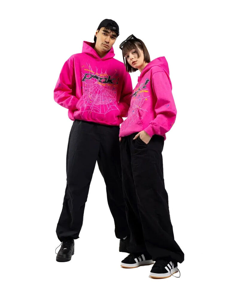 "Sp5der" Hoodie Pink – Ansicht 3