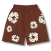 "Flower" Shorts Brown