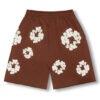 "Flower" Shorts Brown
