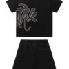 "Graffiti" Short Set Black
