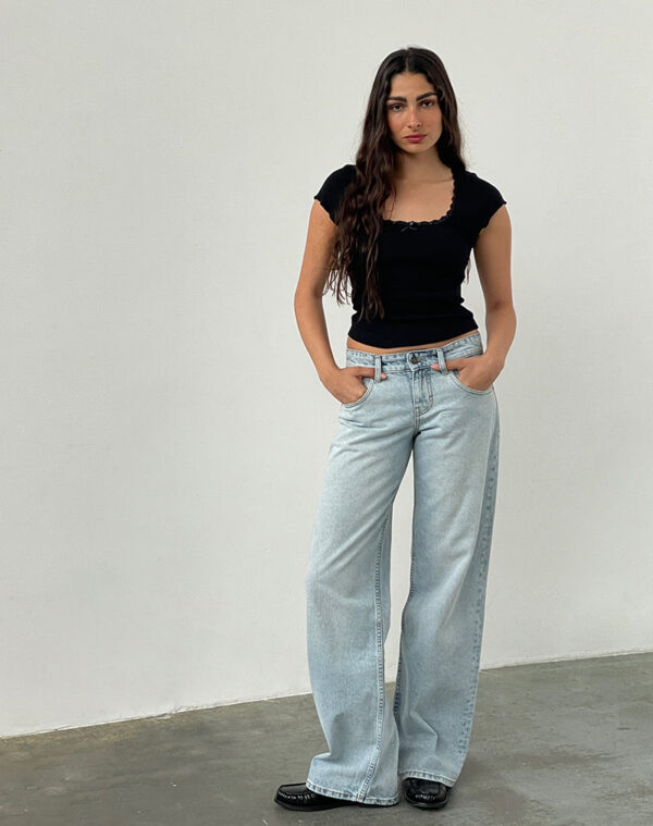 BIA Jeans mit niedriger Taille
