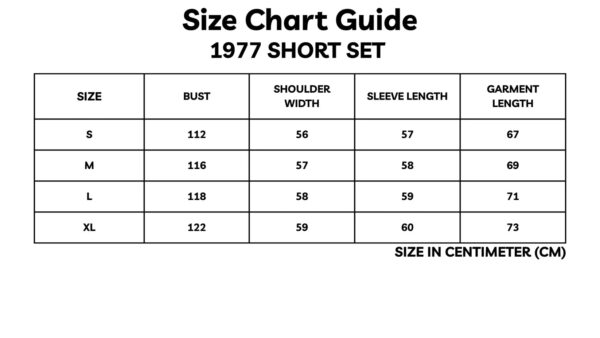 SIZE_CHART.jpg "1977" Short Set